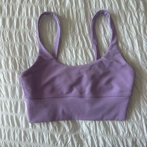 Beach Riot Purple Ribbed Sports Bra
